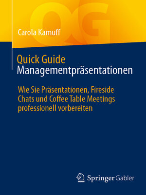 cover image of Quick Guide Managementpräsentationen